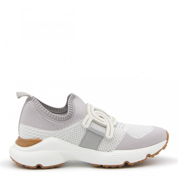 WHITE AND GREY LEATHER KATE...