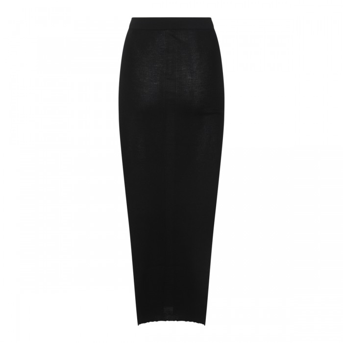 BLACK WOOL SKIRT 2