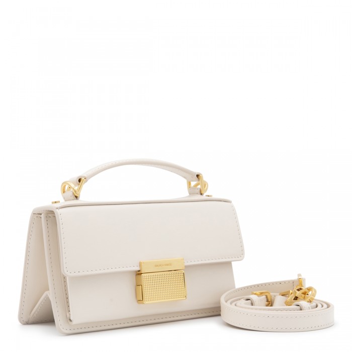 WHITE LEATHER CROSSBODY BAG 2