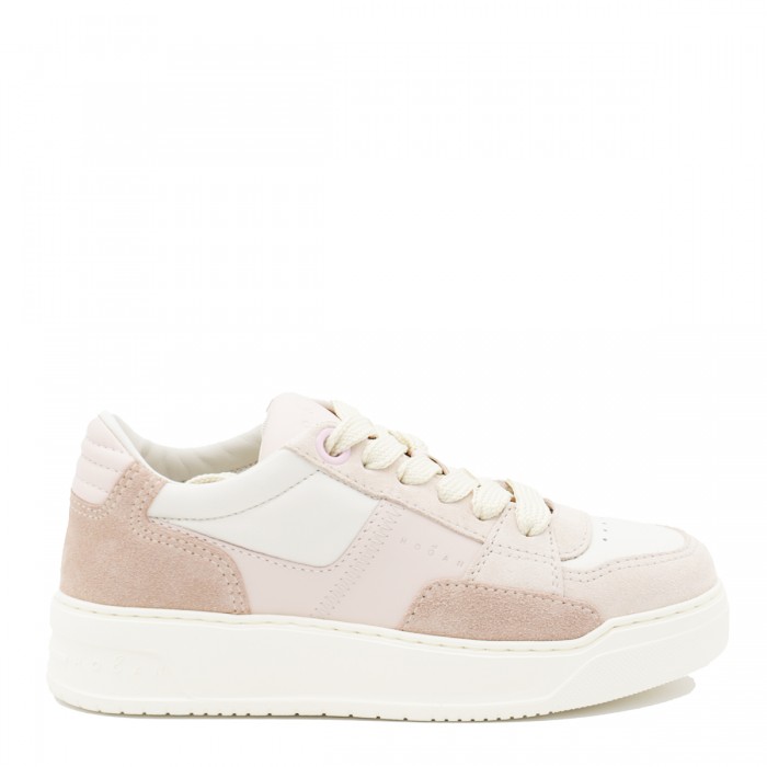 WHITE AND PINK SNEAKERS