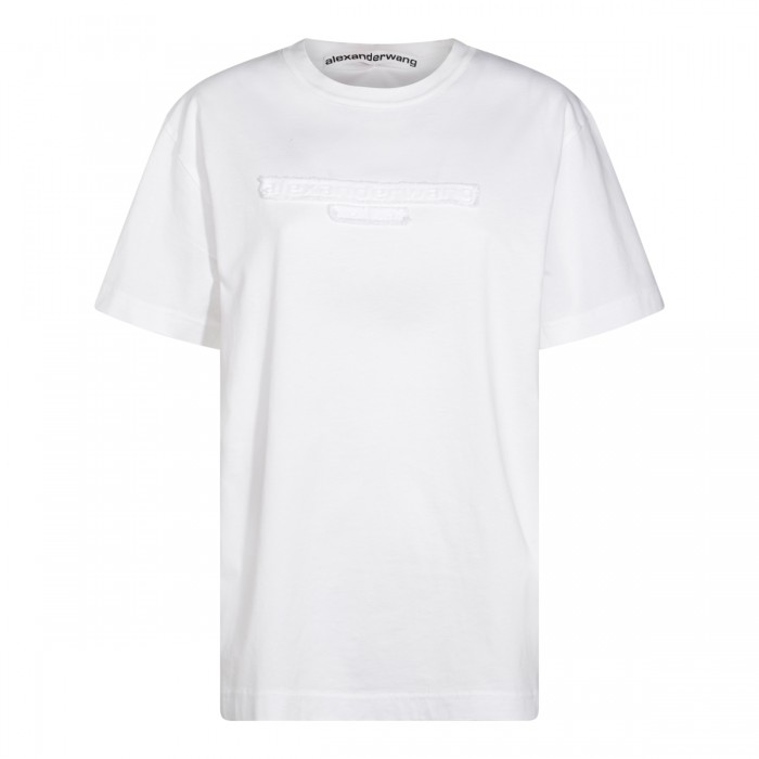 WHITE COTTON T-SHIRT