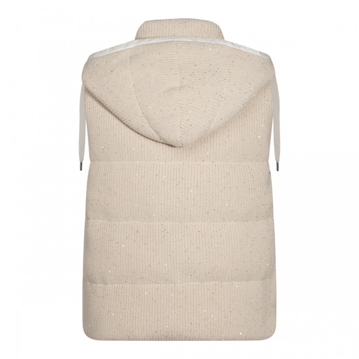 BEIGE WOOL DOWN JACKET 2