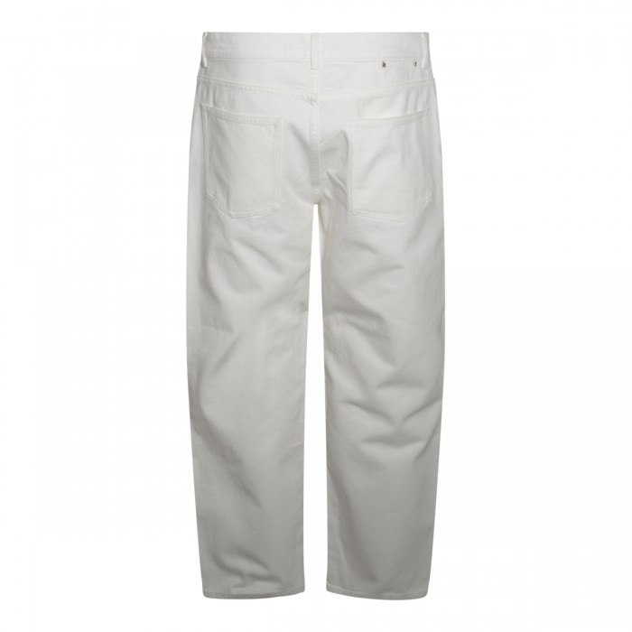 WHITE COTTON DENIM JEANS 2