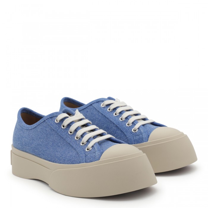 BLUE LEATHER SNEAKERS 2