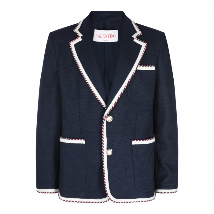 NAVY COTTON BLAZER