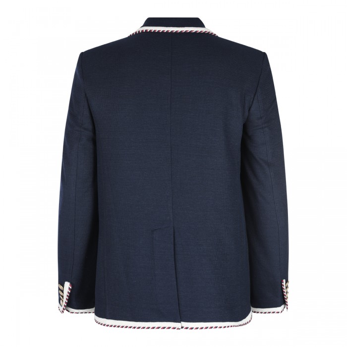 NAVY COTTON BLAZER 2
