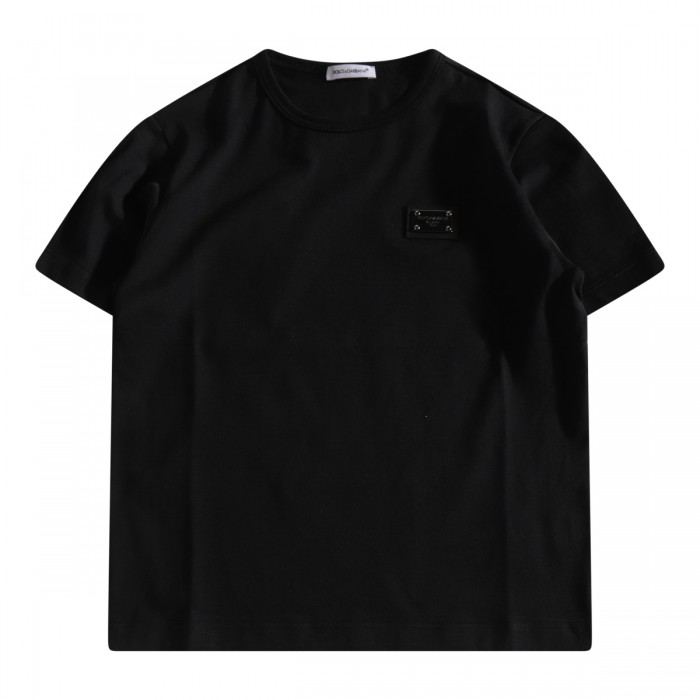BLACK COTTON T-SHIRT