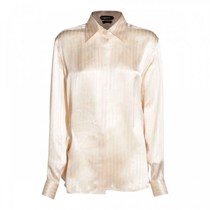 BEIGE SILK SHIRT