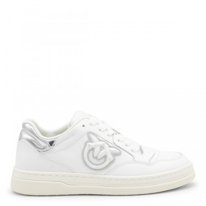 WHITE AND SILVER SNEAKERS