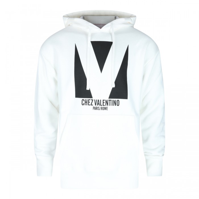WHITE COTTON SWEATSHIRT