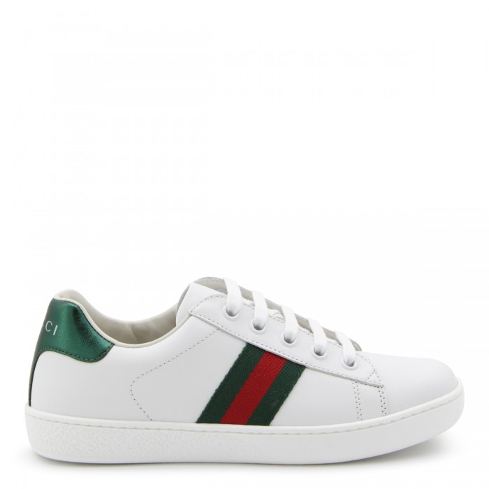 WHITE RED AND GREEN LEATHER...