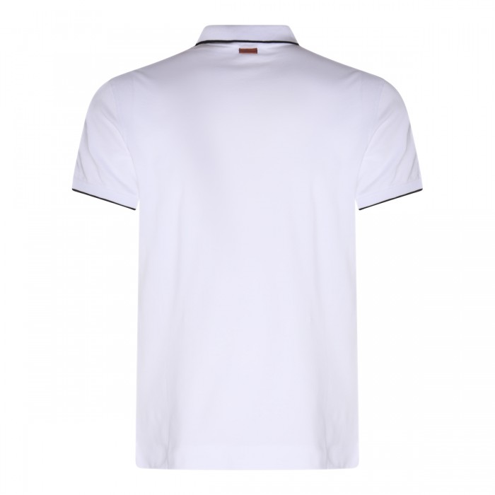 WHITE AND BLACK COTTON POLO... 2