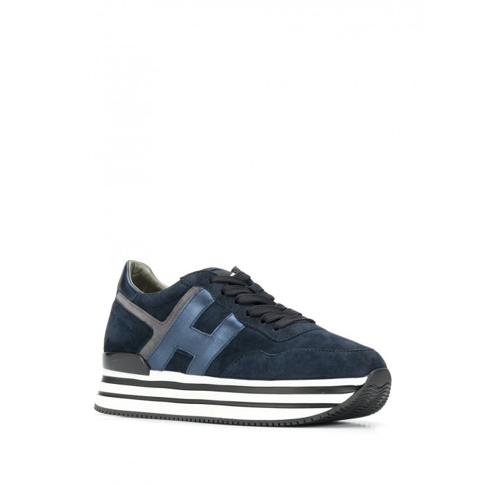 BLUE AND WHITE SUEDE MIDI... 2