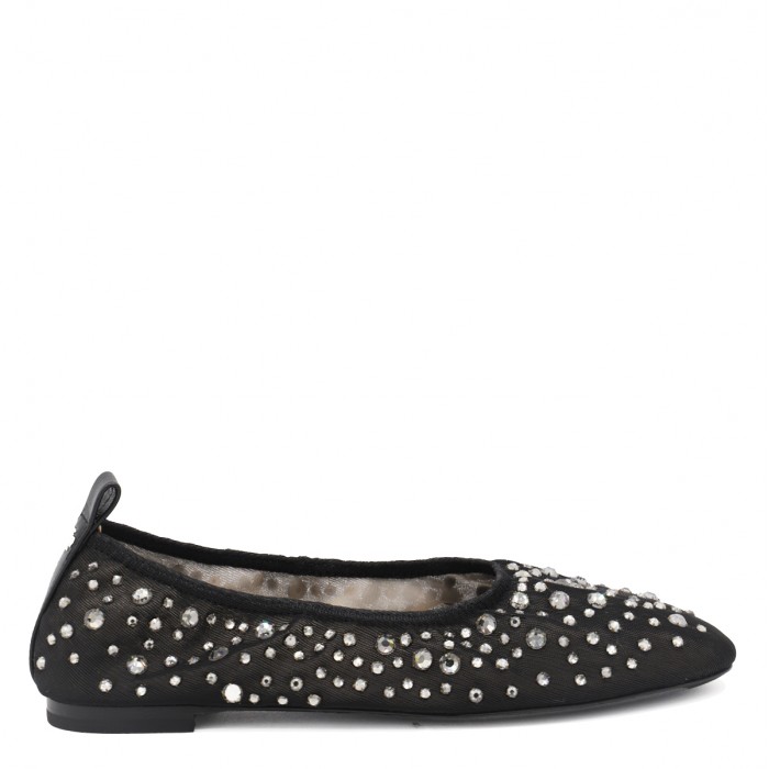 BLACK LEATHER FLAT