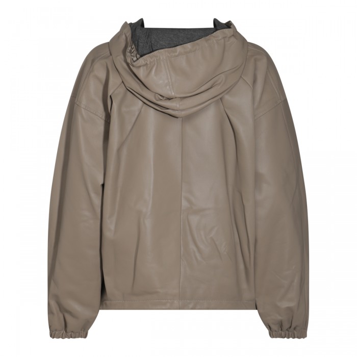 BEIGE LEATHER JACKET 2