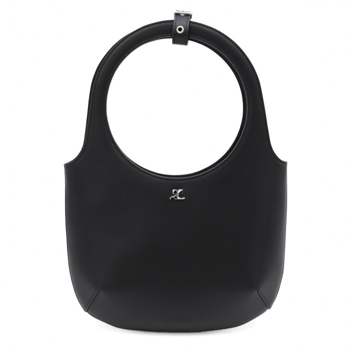 BLACK LEATHER HOLY TOP...