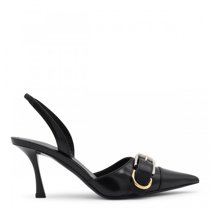 BLACK LEATHER PUMPS