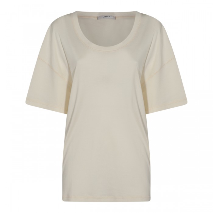 BEIGE COTTON T-SHIRT