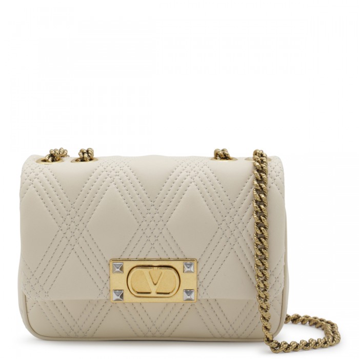 WHITE LEATHER QUILTIE 67...