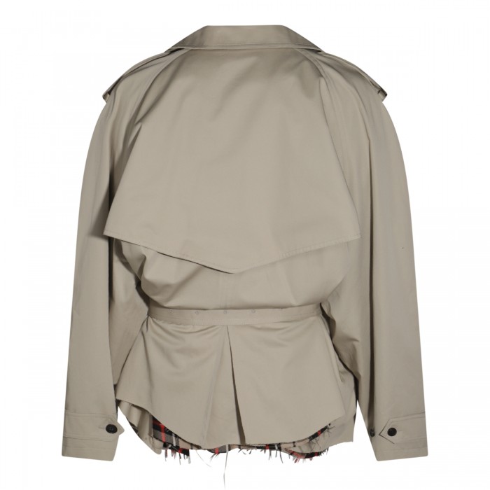 BEIGE COTTON TRENCH COAT 2