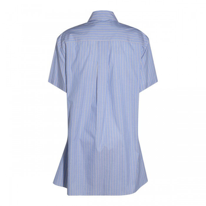 LIGHT BLUE COTTON MINI DRESS 2