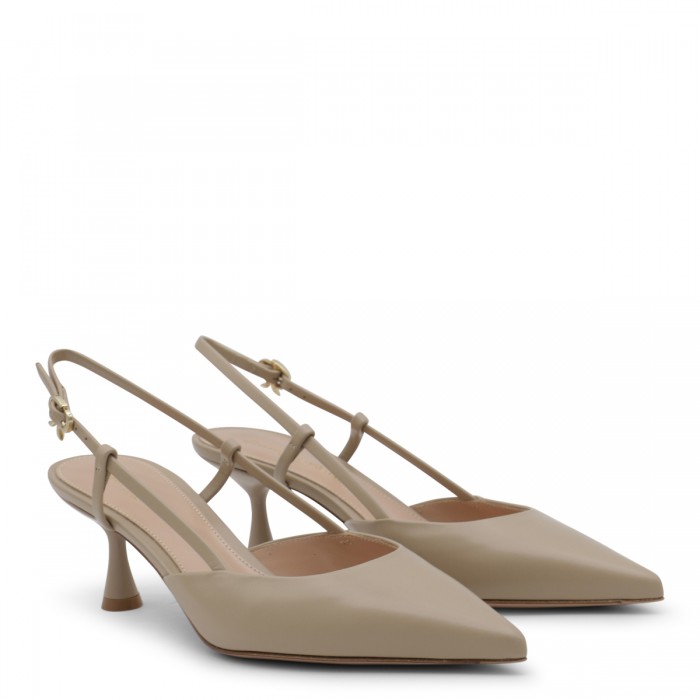 BEIGE LEATHER PUMPS 2