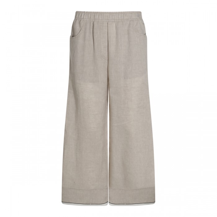 BEIGE LINEN PANTS