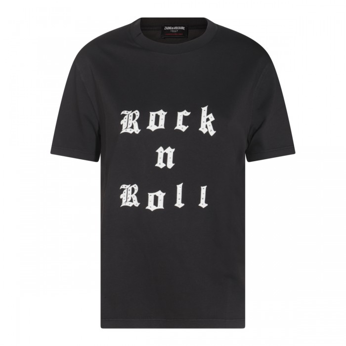 BLACK COTTON T-SHIRT