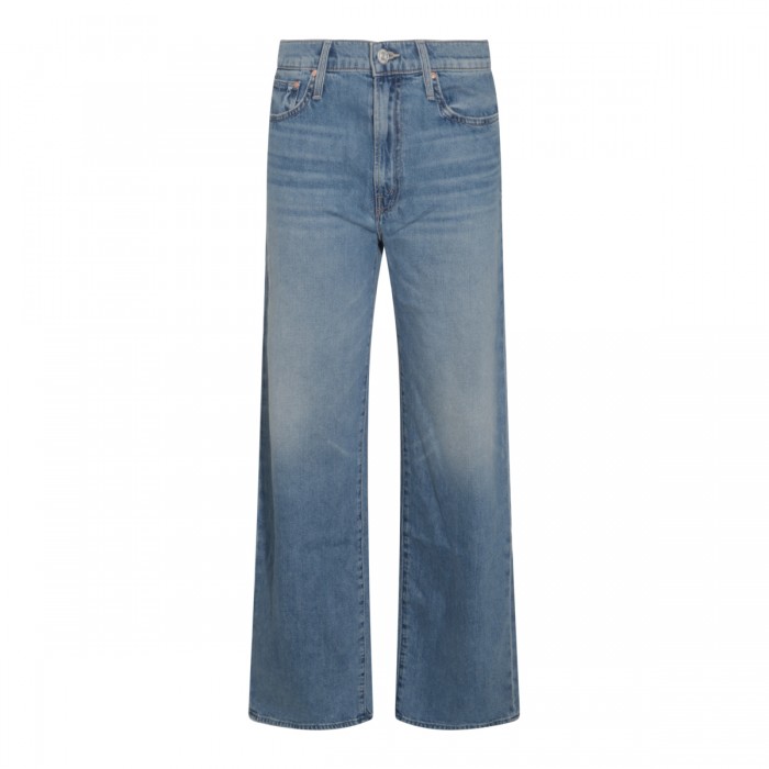 LIGHT BLUE COTTON DENIM JEANS