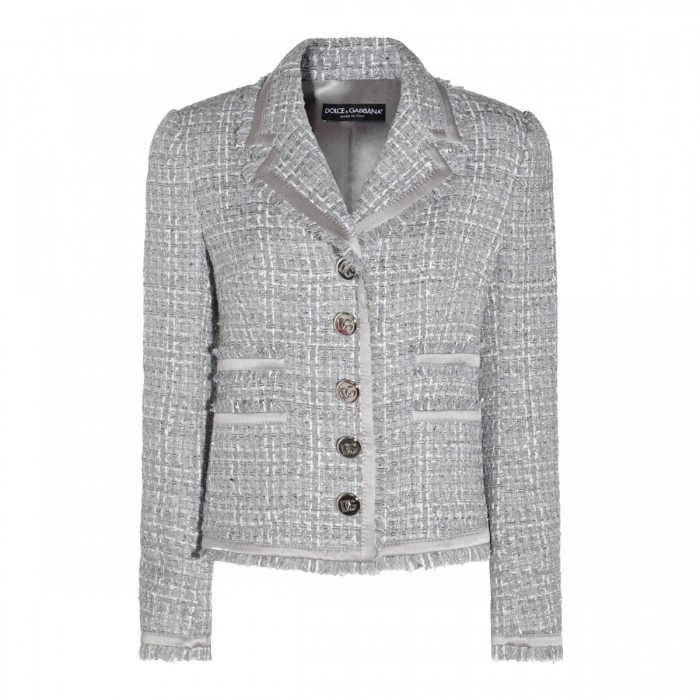 GREY COTTON BLAZER
