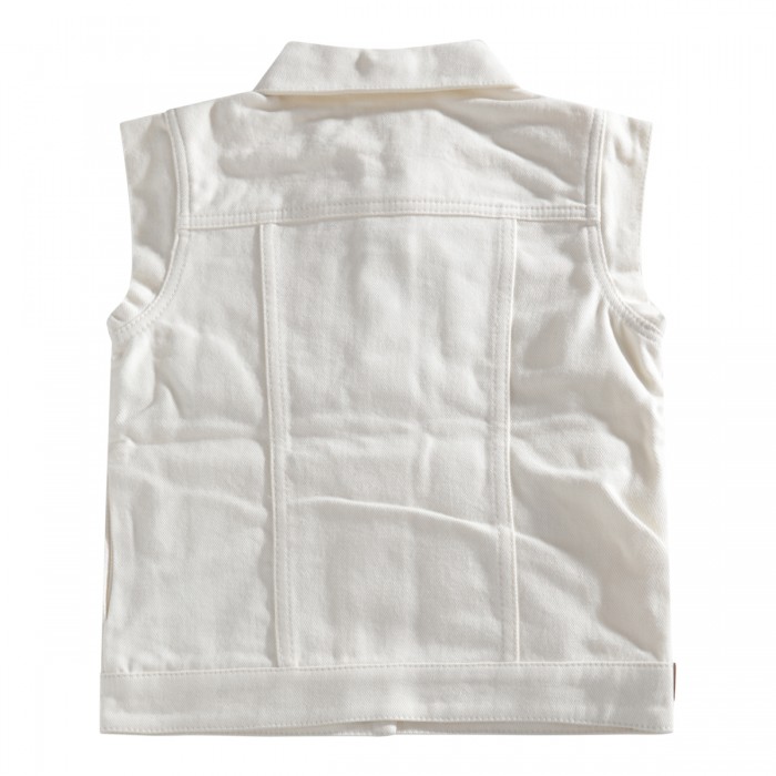 CREAM COTTON DENIM JACKET 2