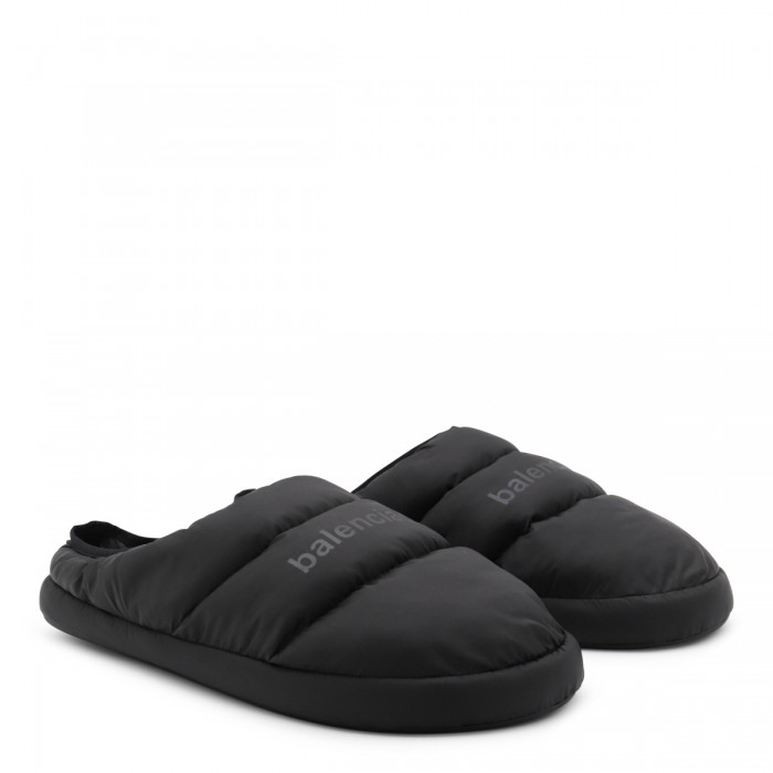 BLACK NYLON SANDALS 2