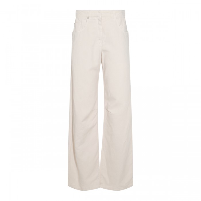 WHITE COTTON JEANS