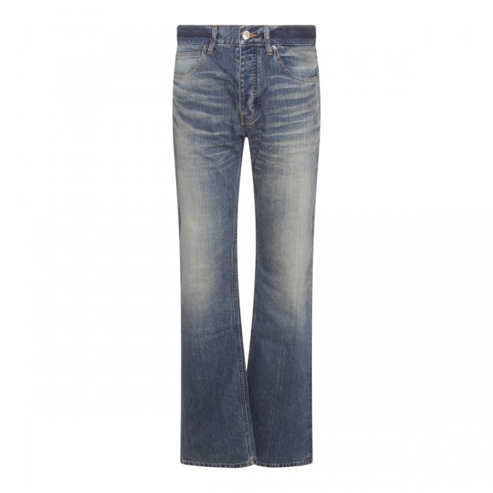 BLUE GREY COTTON JEANS