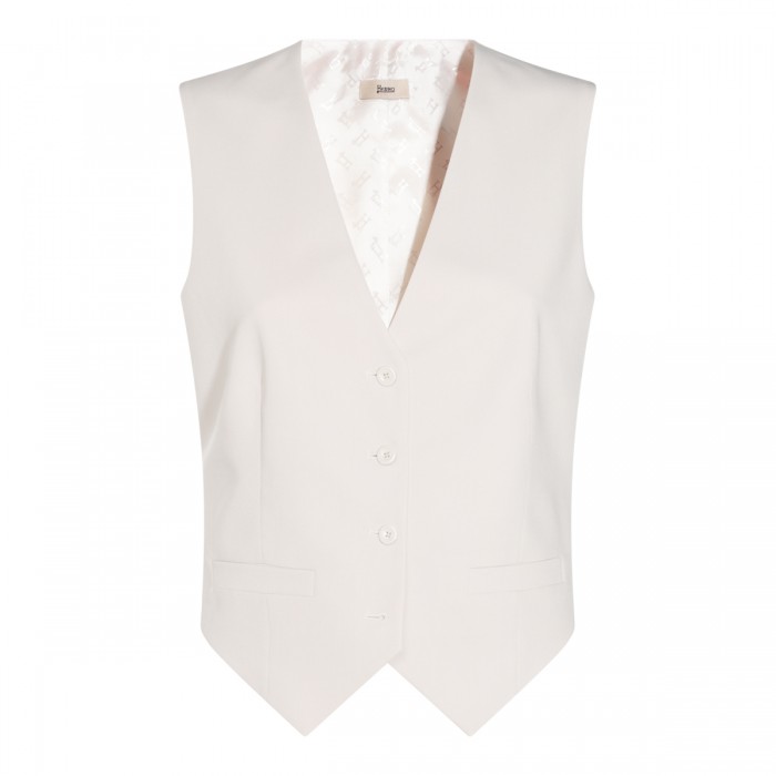WHITE GILET TOP