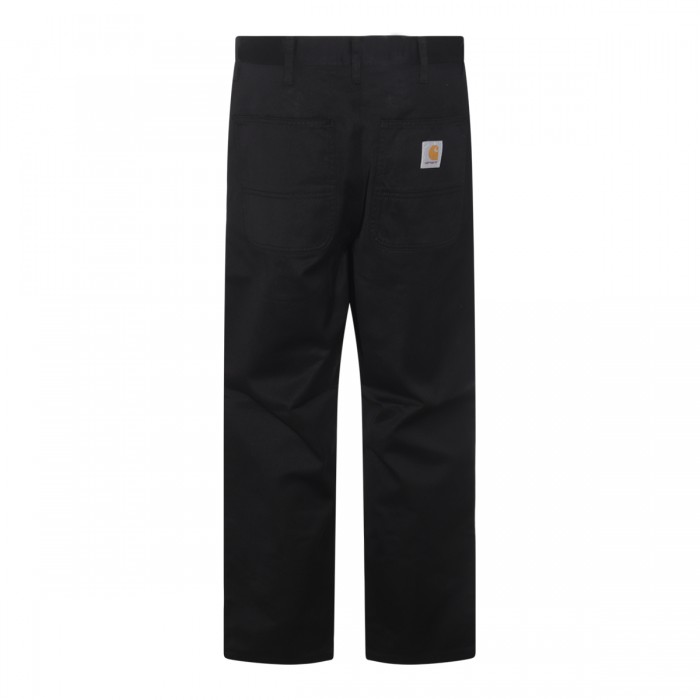 BLACK COTTON SIMPLE PANT 2