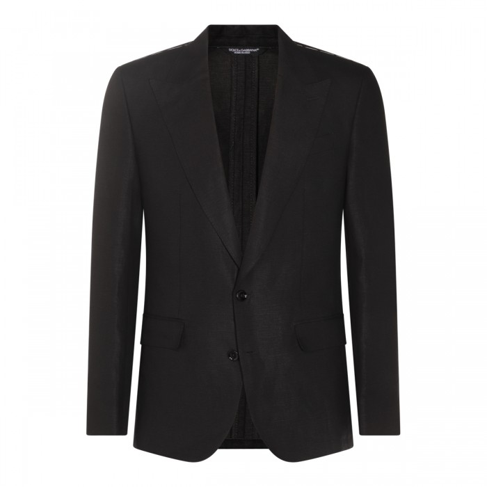 BLACK LINEN BLAZER