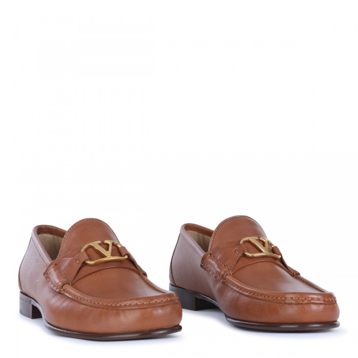 DARK BROWN LEATHER LOAFERS 2