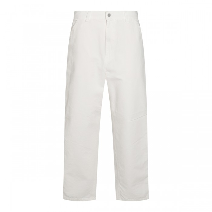 WHITE COTTON BRANDON PANTS
