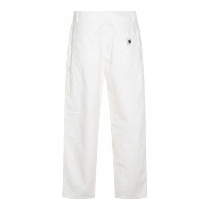 WHITE COTTON BRANDON PANTS 2