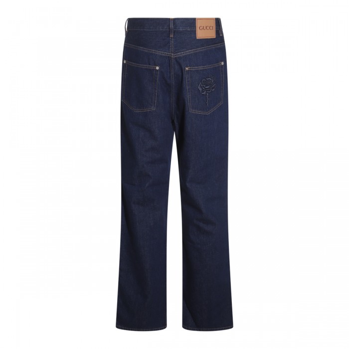 BLUE COTTON DENIM JEANS 2