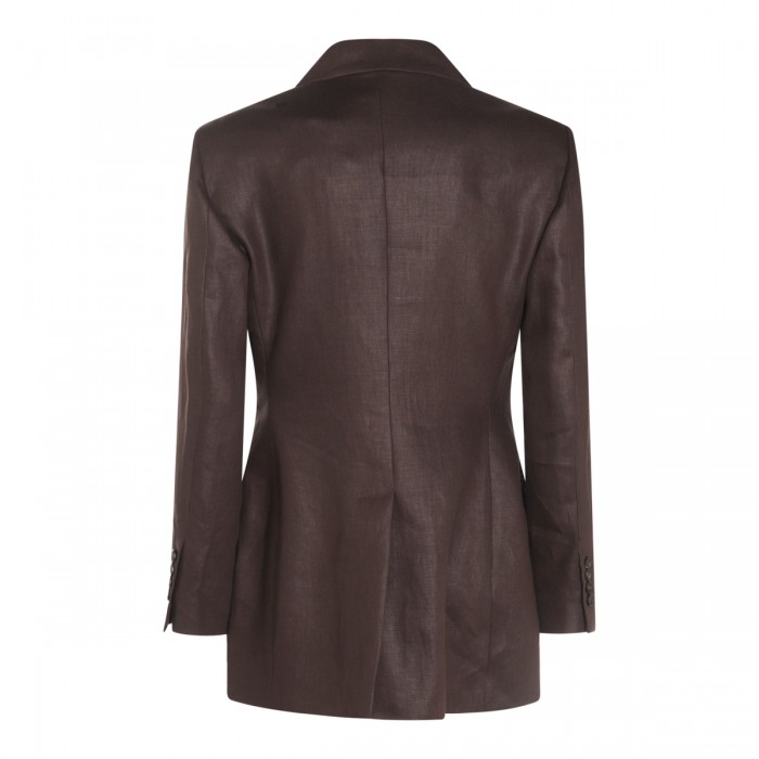 BROWN LINEN BLAZER 2