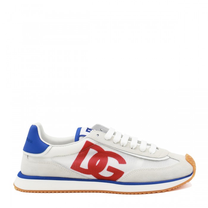 WHITE AND BLUE SNEAKERS