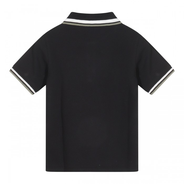 BLACK COTTON POLO SHIRT 2