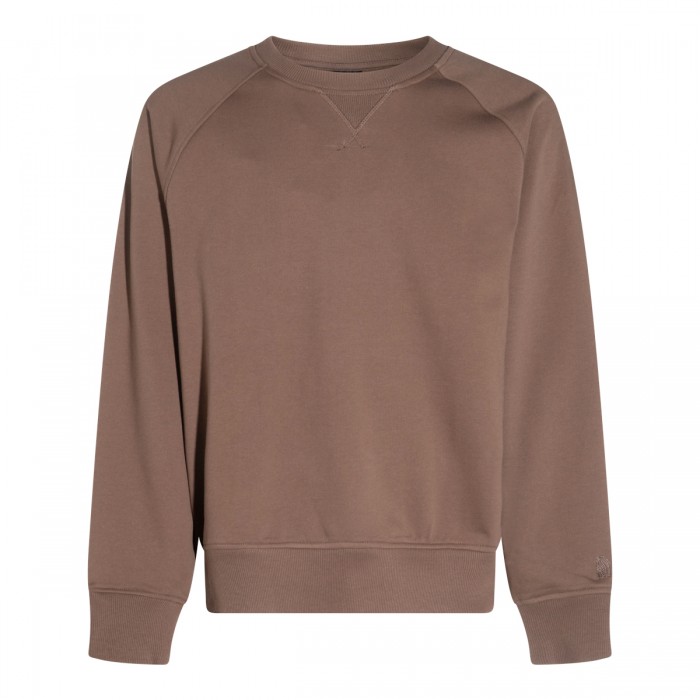 BROWN COTTON SWEATSHIRT