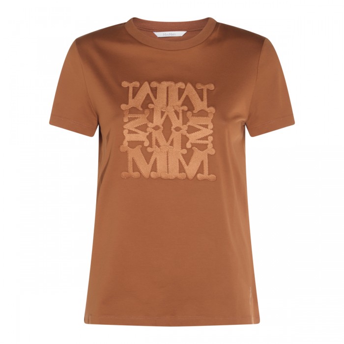 BROWN COTTON T-SHIRT