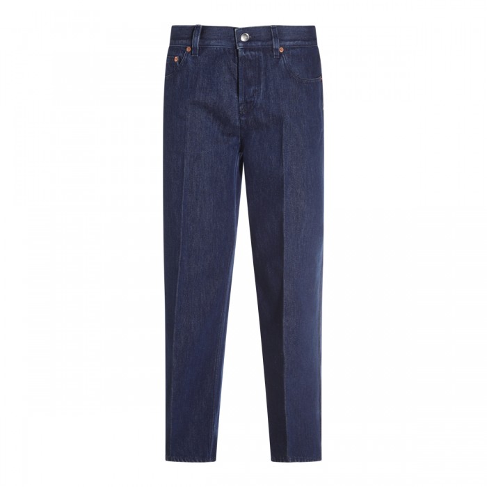 DARK BLUE COTTON DENIM JEANS