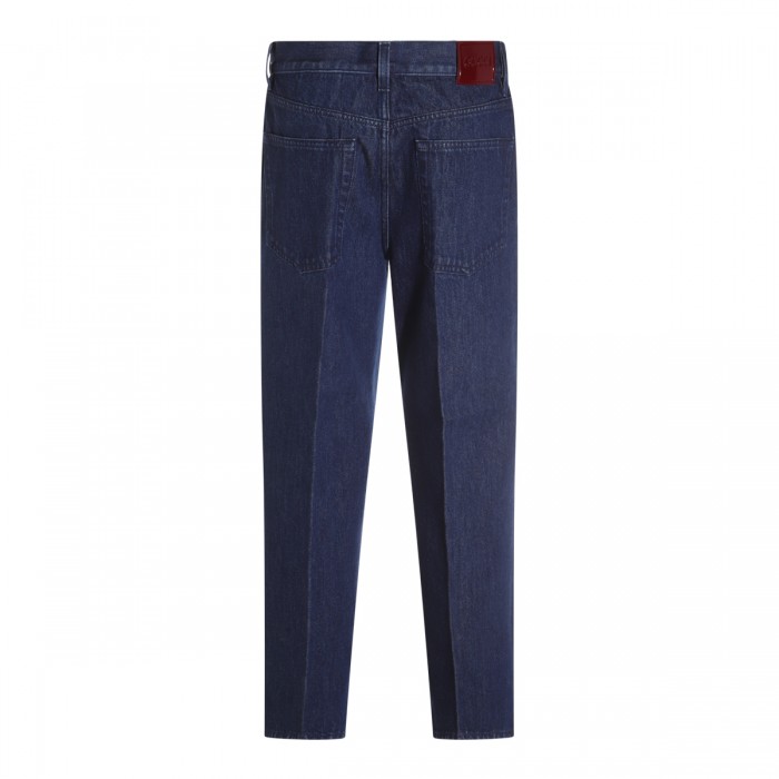 DARK BLUE COTTON DENIM JEANS 2