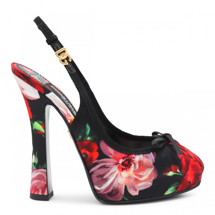 BLACK AND MULTICOLOR PUMPS