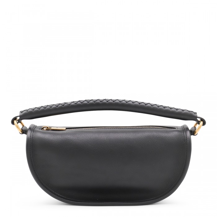 BLACK LEATHER CLIP SHOULDER...